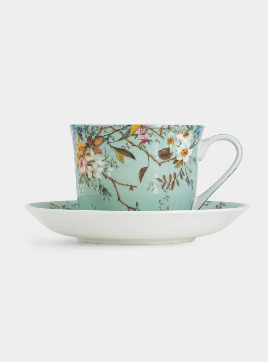 Пара чайная, 1 перс, 2 пр, 480 мл, фарфор F, голубая, Луг, William Kilburn, image-5