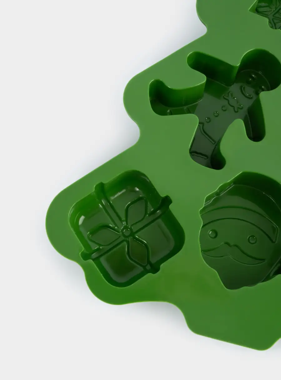 Форма для выпечки кексов, 23х18 см, 6 отд, силикон, зеленая, Елка, Muffin, image-5