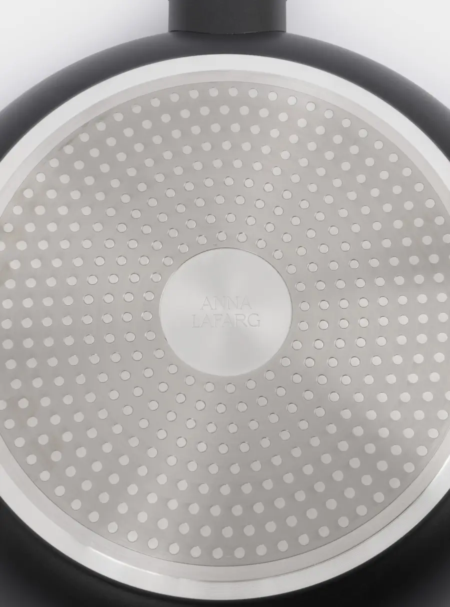 Сковорода, 28 см, с покрытием, алюминий, серо-черная, Robust, image-4