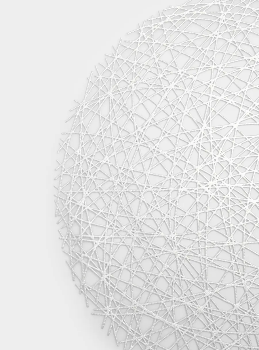 Салфетка под приборы, 38 см, ПВХ, круглая, серебристая, Positano ,image-1