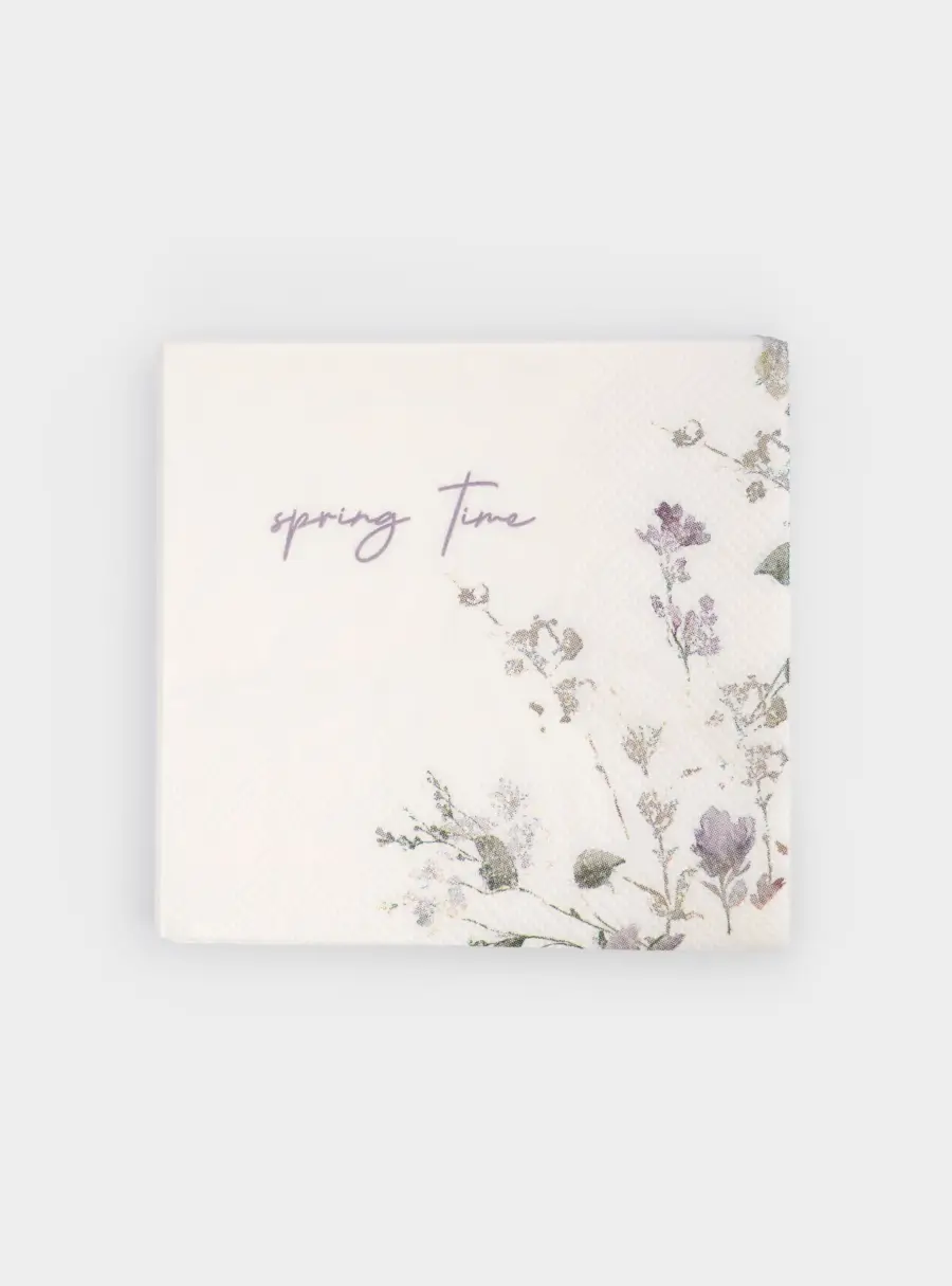 Салфетки бумажные, 21х21 см, 20 шт, квадратные, белые, Spring time, Meadow ,image-0