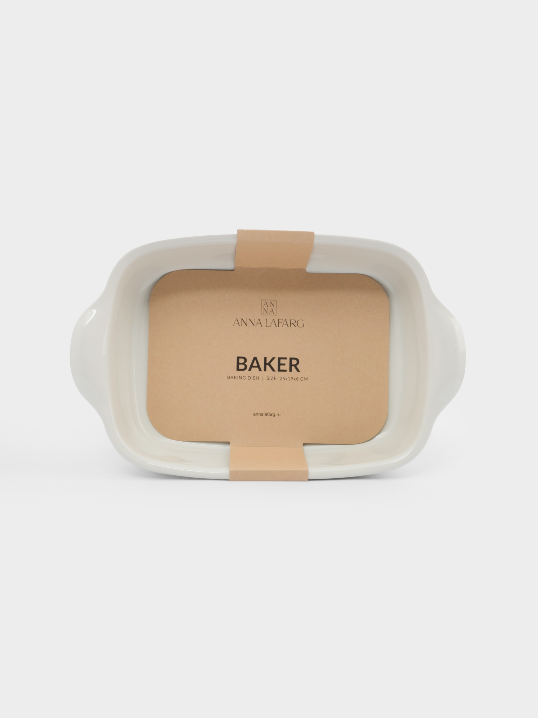 Форма для запекания, 25х19 см, керамика, прямоугольная, молочная, Baker, image-5