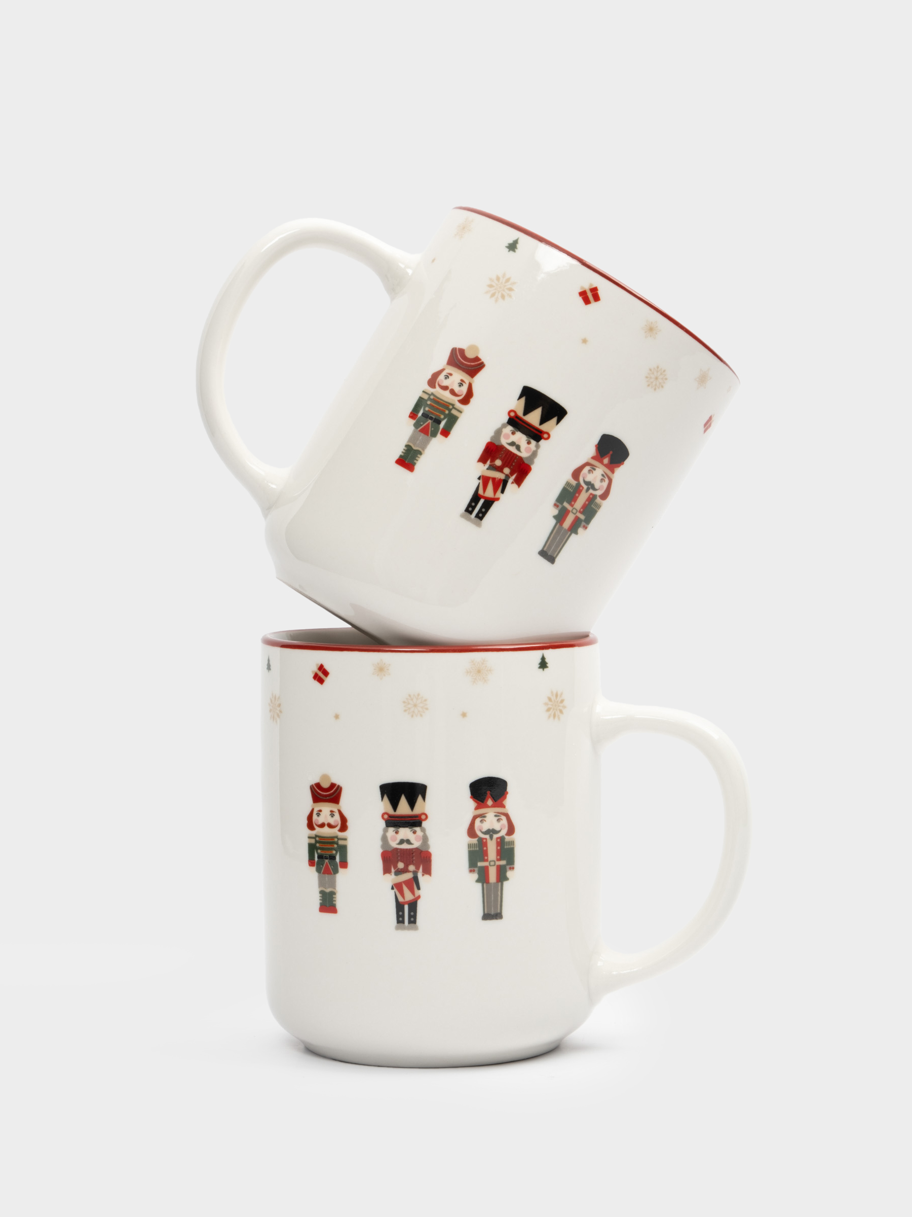 Кружка, 370 мл, 2 шт, фарфор P, белая, Щелкунчики, Nutcracker, image-2