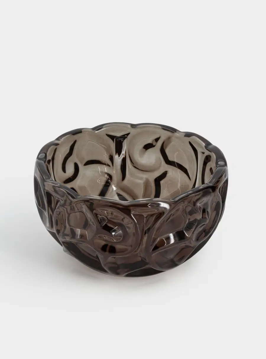 Салатник, 10х17 см, 1,1 л, стекло Р, коричневый, Узоры, Galaxy, image-2