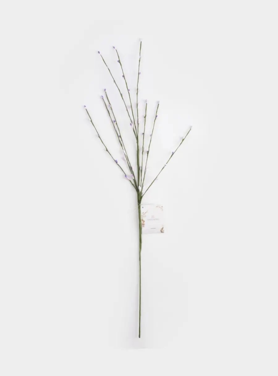 Ветка декоративная, 70 см, пластик/бумага, Лиловая верба, Interior Easter ,image-3