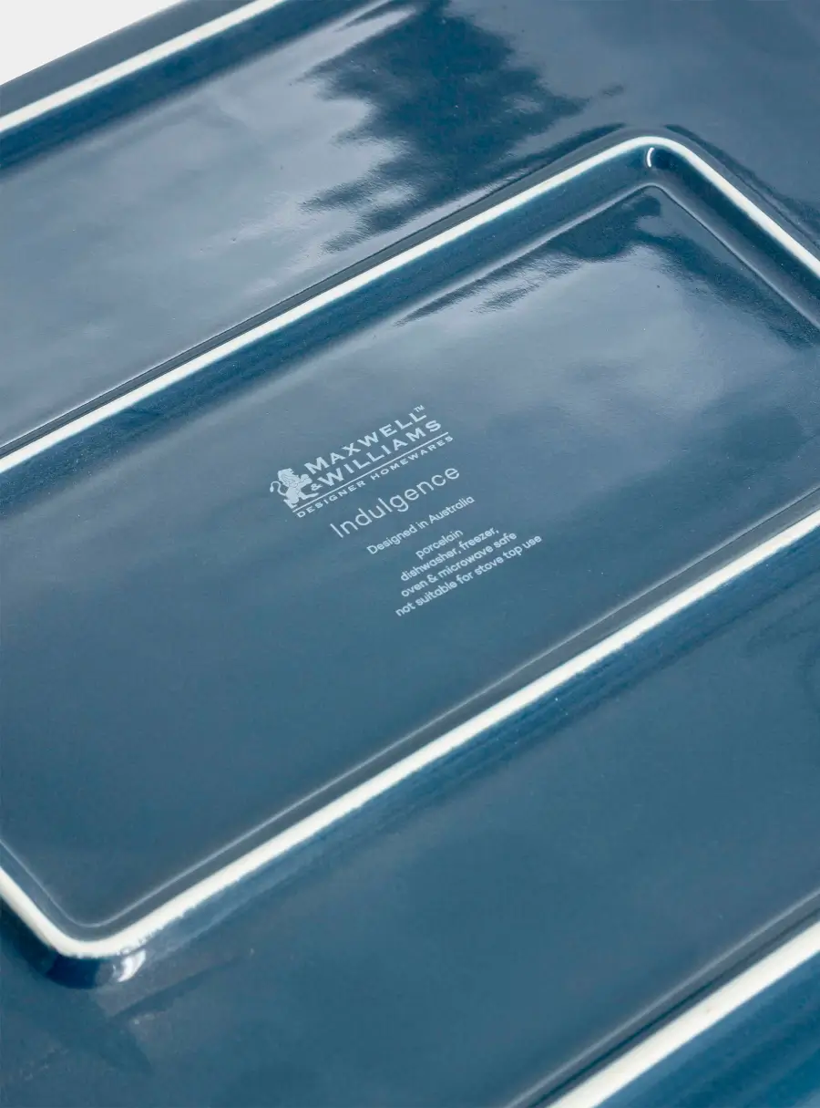 Форма для запекания, 36х24 см, фарфор P, прямоугольная, синяя, Indulgence, image-6