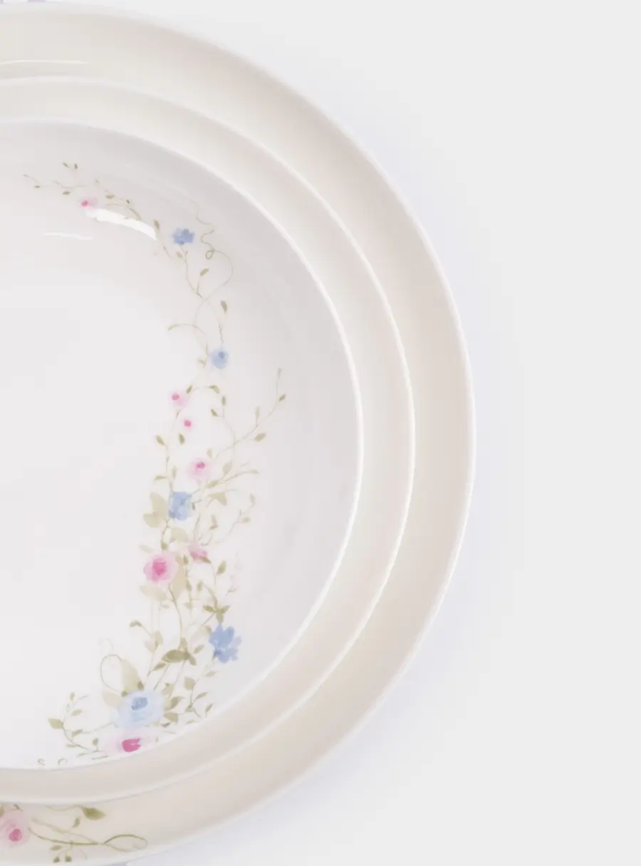 Сервиз обеденный, 6 перс, 18 пр, фарфор F, белый, Цветы, Gentle garden, image-6