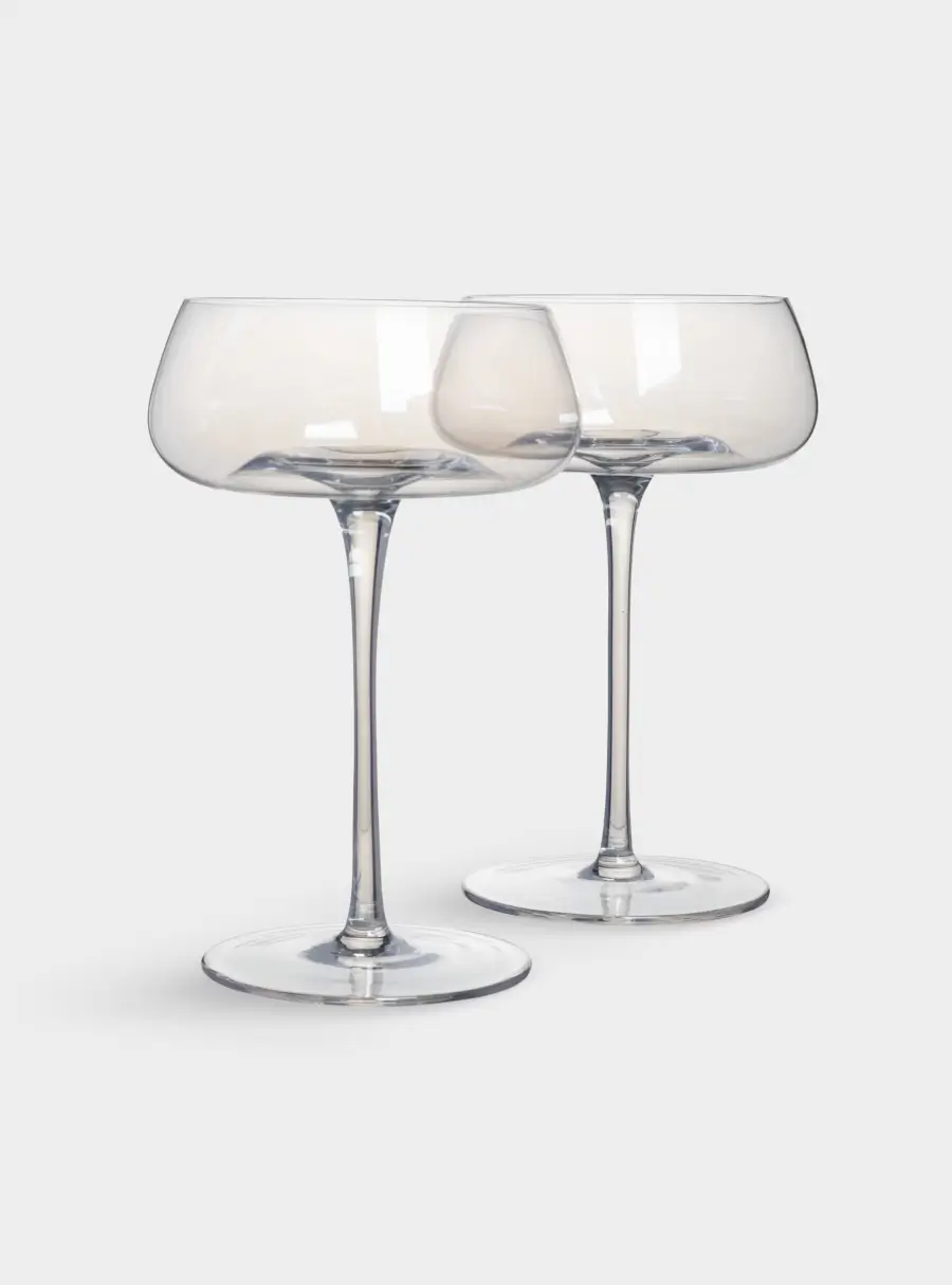 Бокал-креманка для шампанского, 270 мл, 2 шт, кристальное стекло, перламутр, Opera polar ,image-1