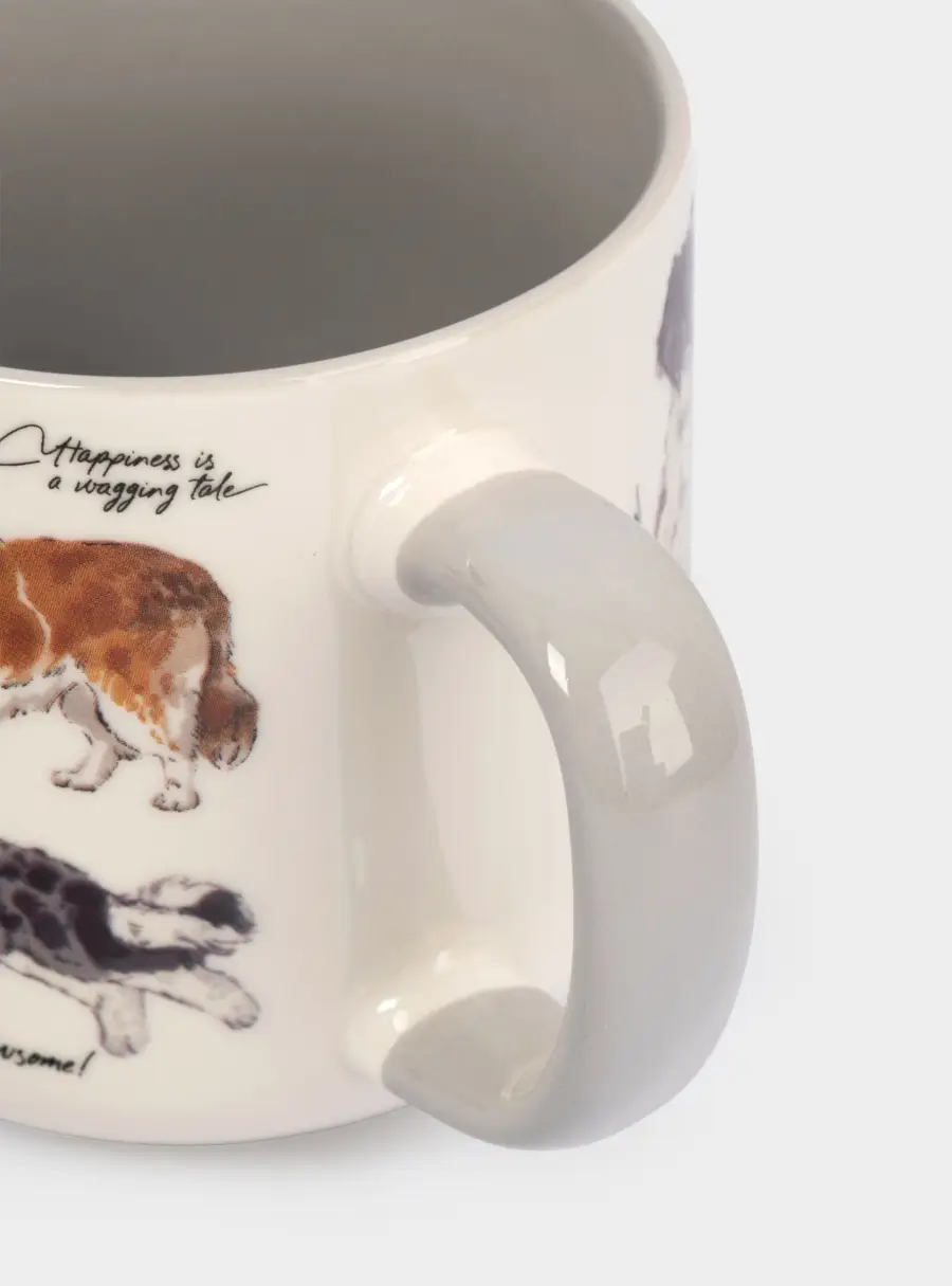 Кружка, 400 мл, фарфор N, бело-серая, Собаки, Pets, image-5