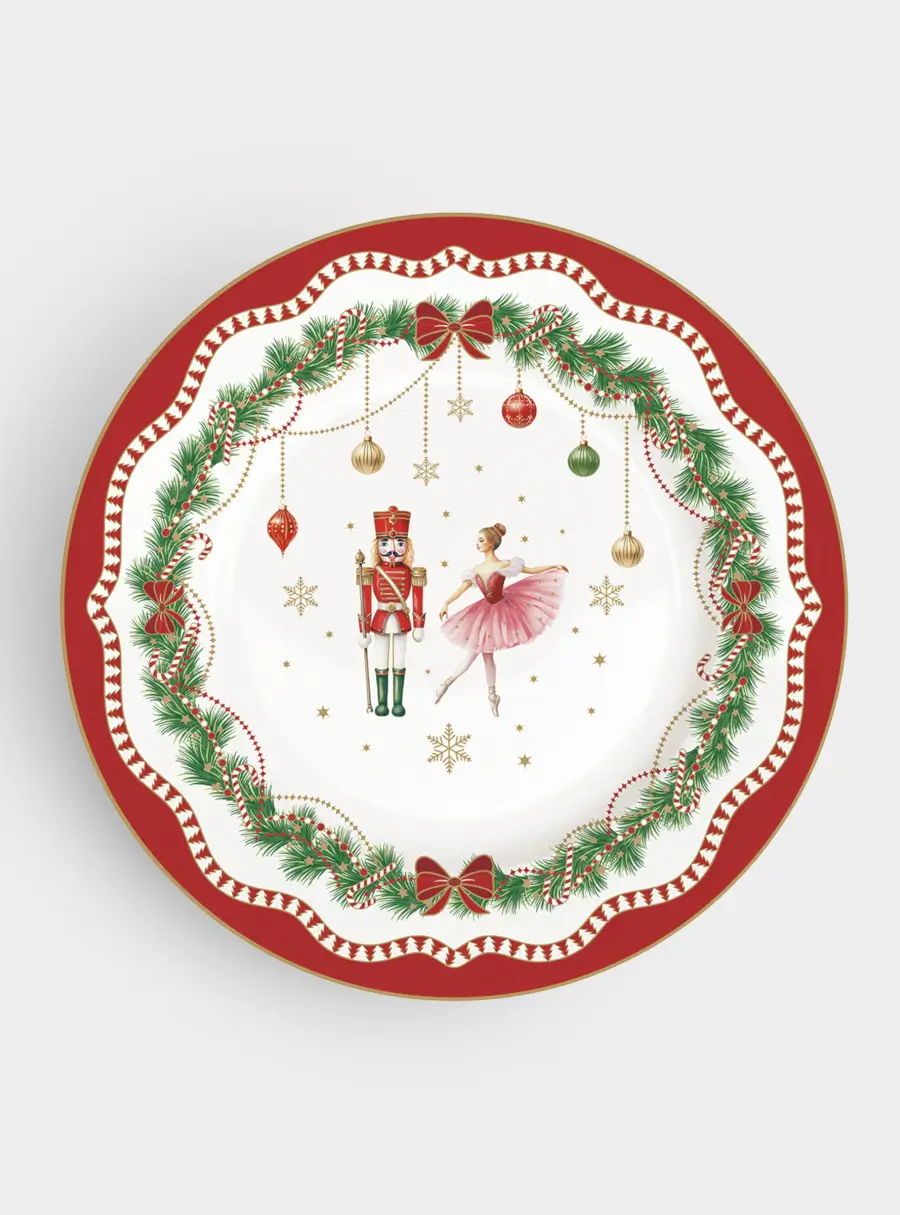 Тарелка закусочная, 19 см, фарфор P, белая, Щелкунчик и фея, Magie de Noel ,image-0
