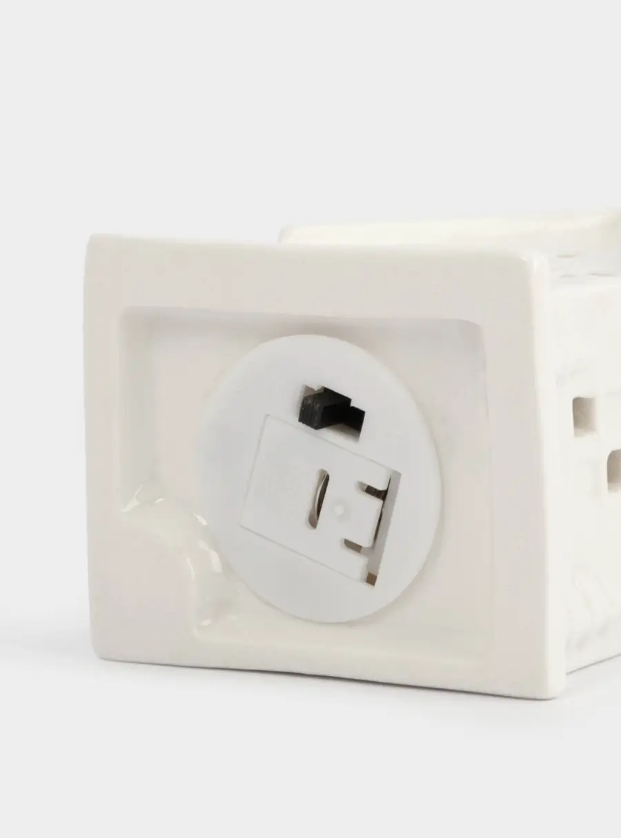 Статуэтка с подсветкой, 8 см, фарфор P, бело-золотистый, Дом, Townlet, image-5