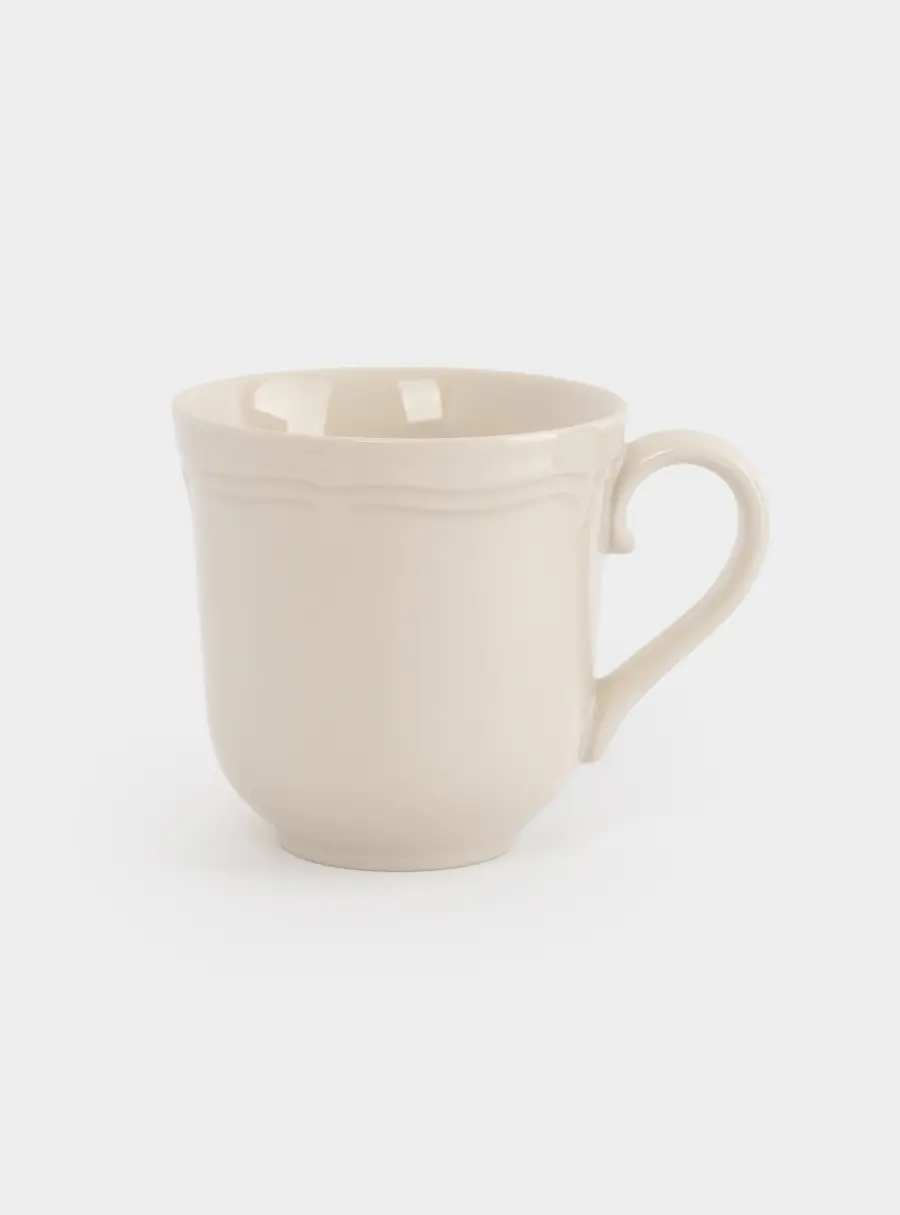Кружка, 360 мл, фарфор P, молочная, Rustic ,image-1
