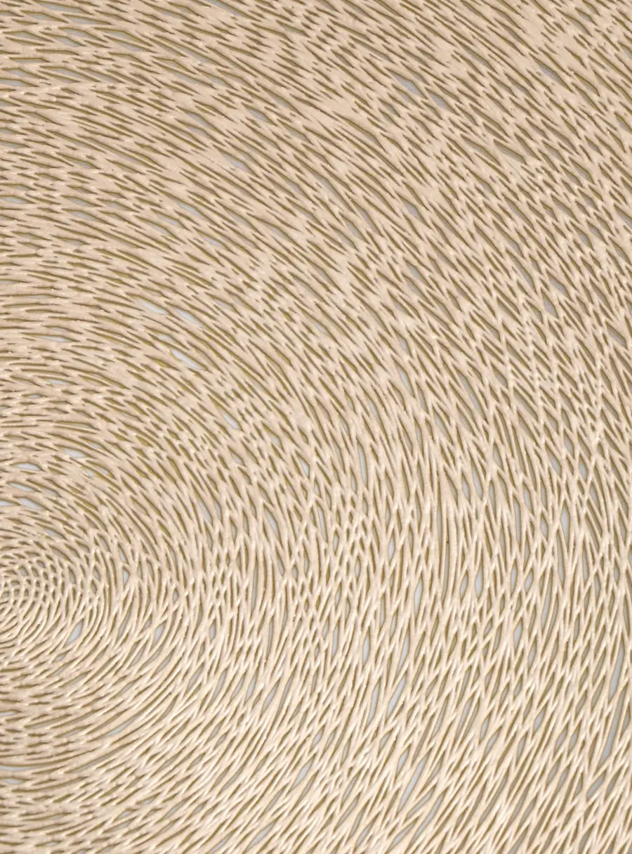 Салфетка под приборы, 38 см, ПВХ, круглая, шампань, Positano ,image-2