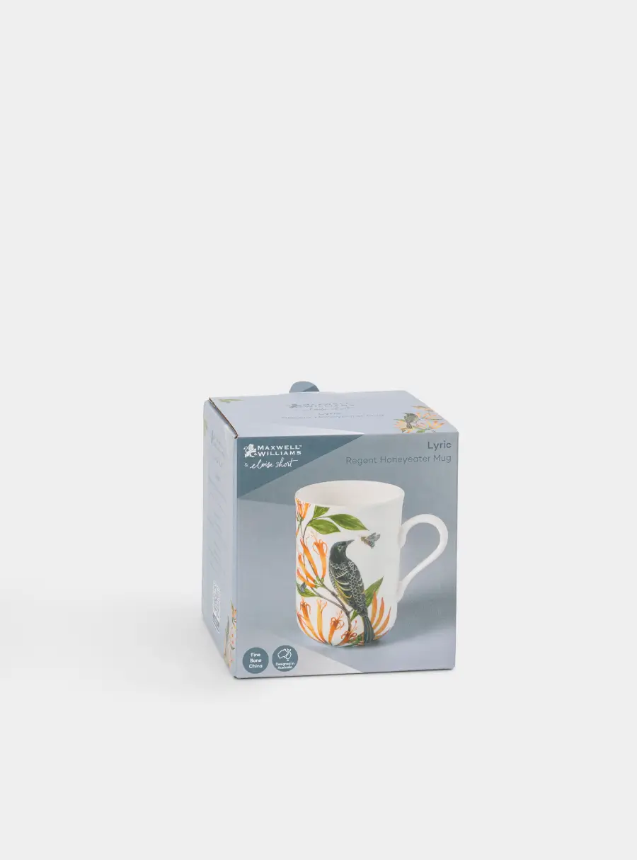 Кружка, 330 мл, фарфор F, белая, Бородавчатый медосос, Lyric, image-4