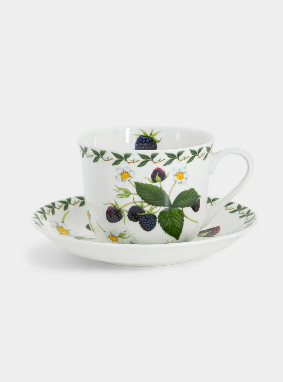 Пара чайная, 1 перс, 2 пр, 480 мл, фарфор F, белая, Ежевика,  Orchard Fruits ,image-0
