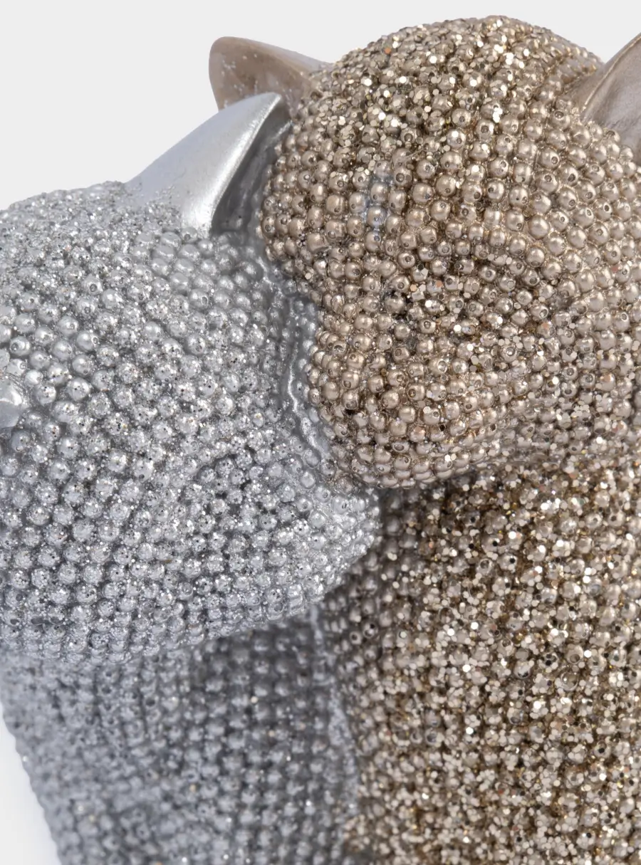 Статуэтка, 16 см, полирезин, золотистая-серебристая, Влюбленные коты, Amulet, image-5