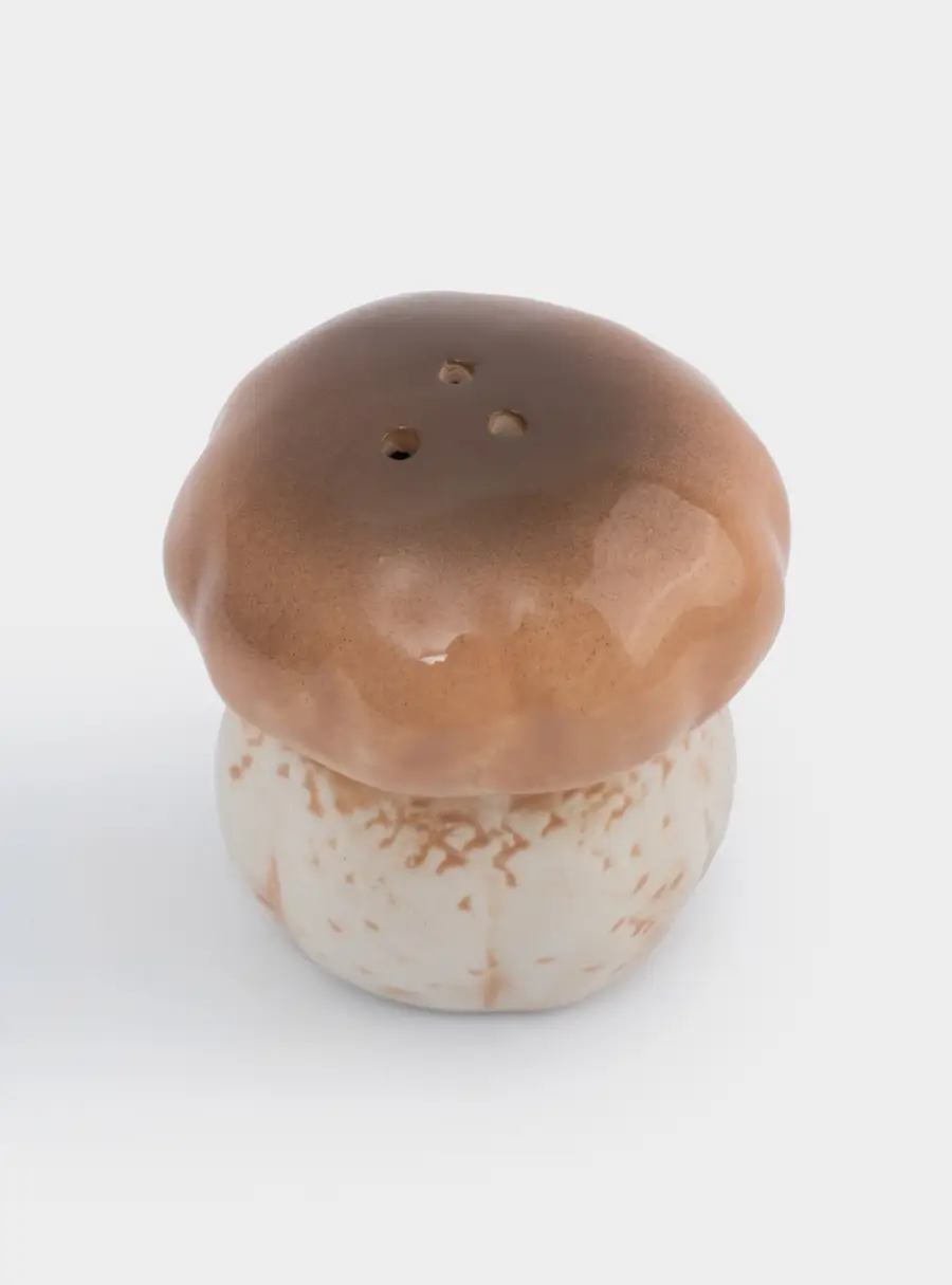 Емкость для соли или перца, 7 см, керамика, молочно-коричневая, Гриб, Autumn forest ,image-1
