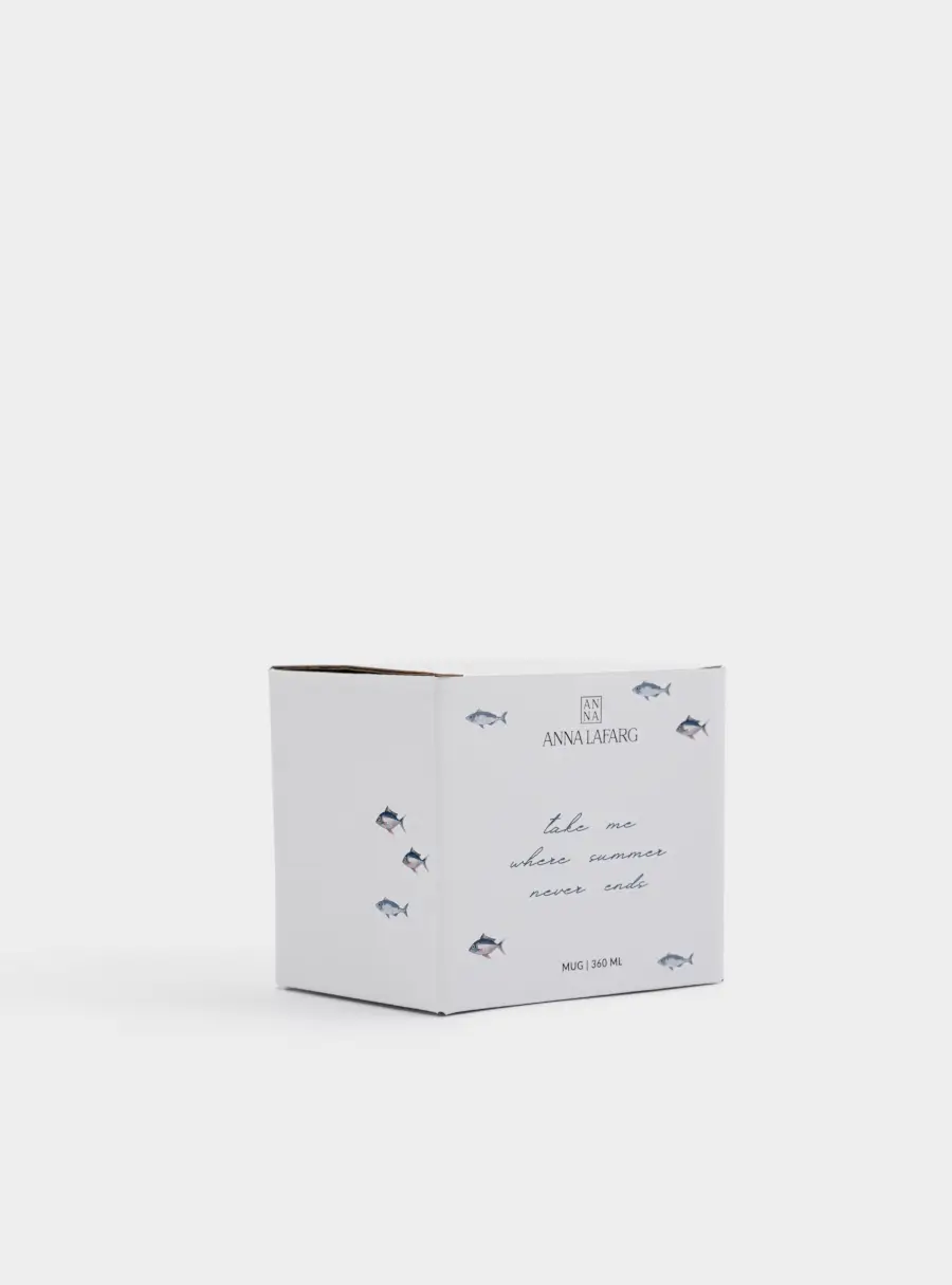 Кружка, 360 мл, керамика, белая, Рыбки, Sea world, image-6