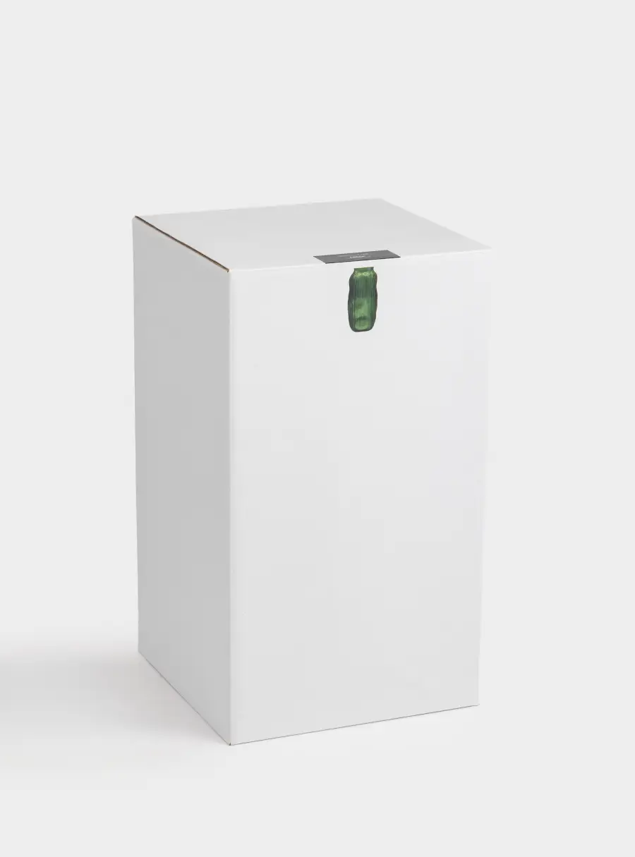 Ваза для цветов 30 см, стекло Р, зеленая, Creek, image-6