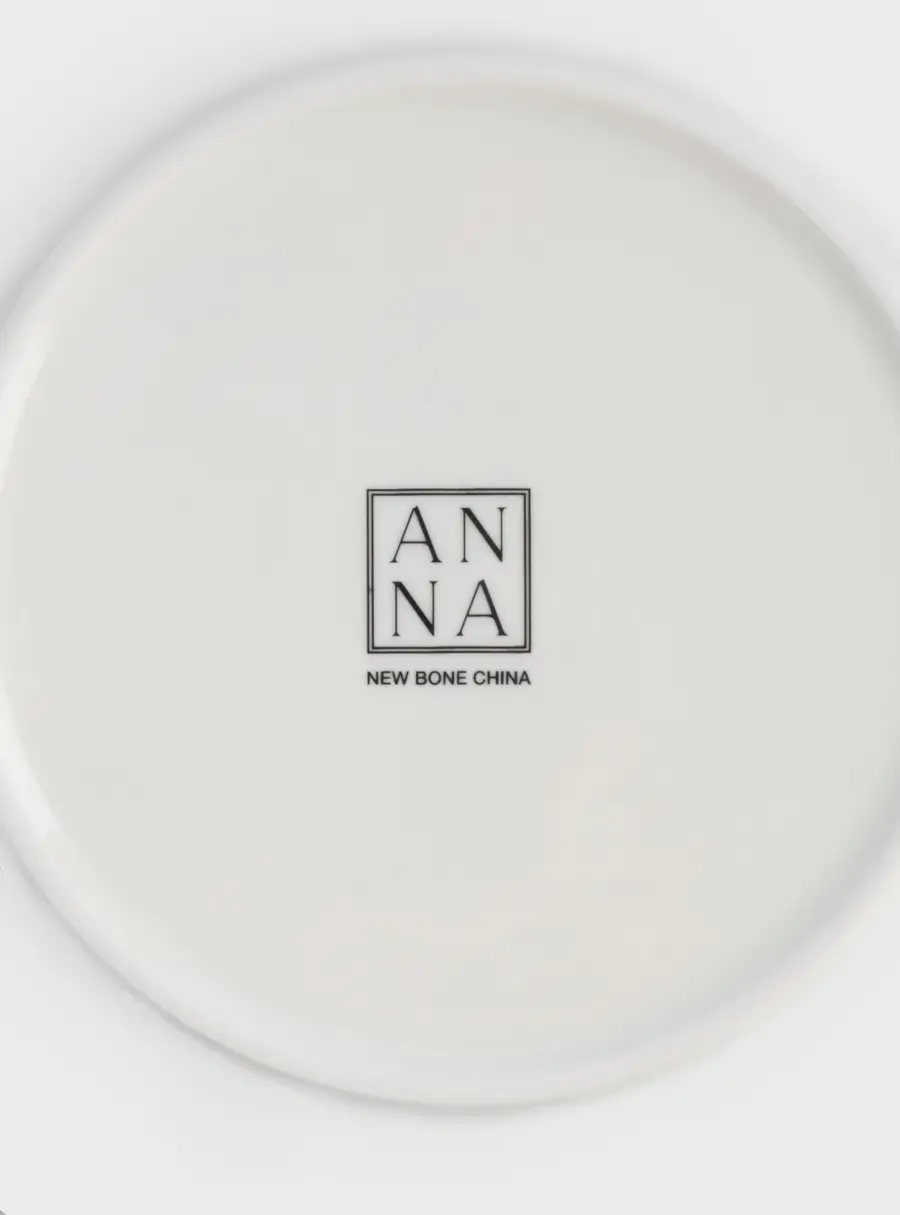 Тарелка закусочная, 19 см, фарфор N, бело-золотистая, Домики и ели, Townlet ,image-4