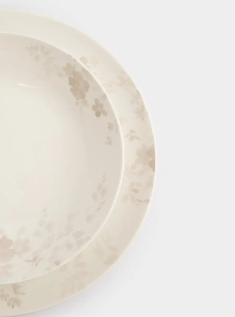 Сервиз обеденный, 6 перс, 18 пр, фарфор P, белый, Цветы и листья, Florance, image-6