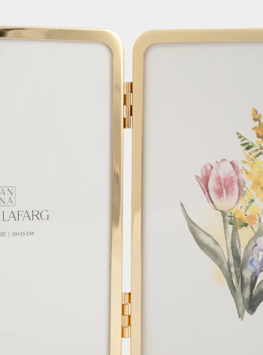 Фоторамка, 22х16 см, для двух фотографий, металл/стекло, золотистая, Museum ,image-3