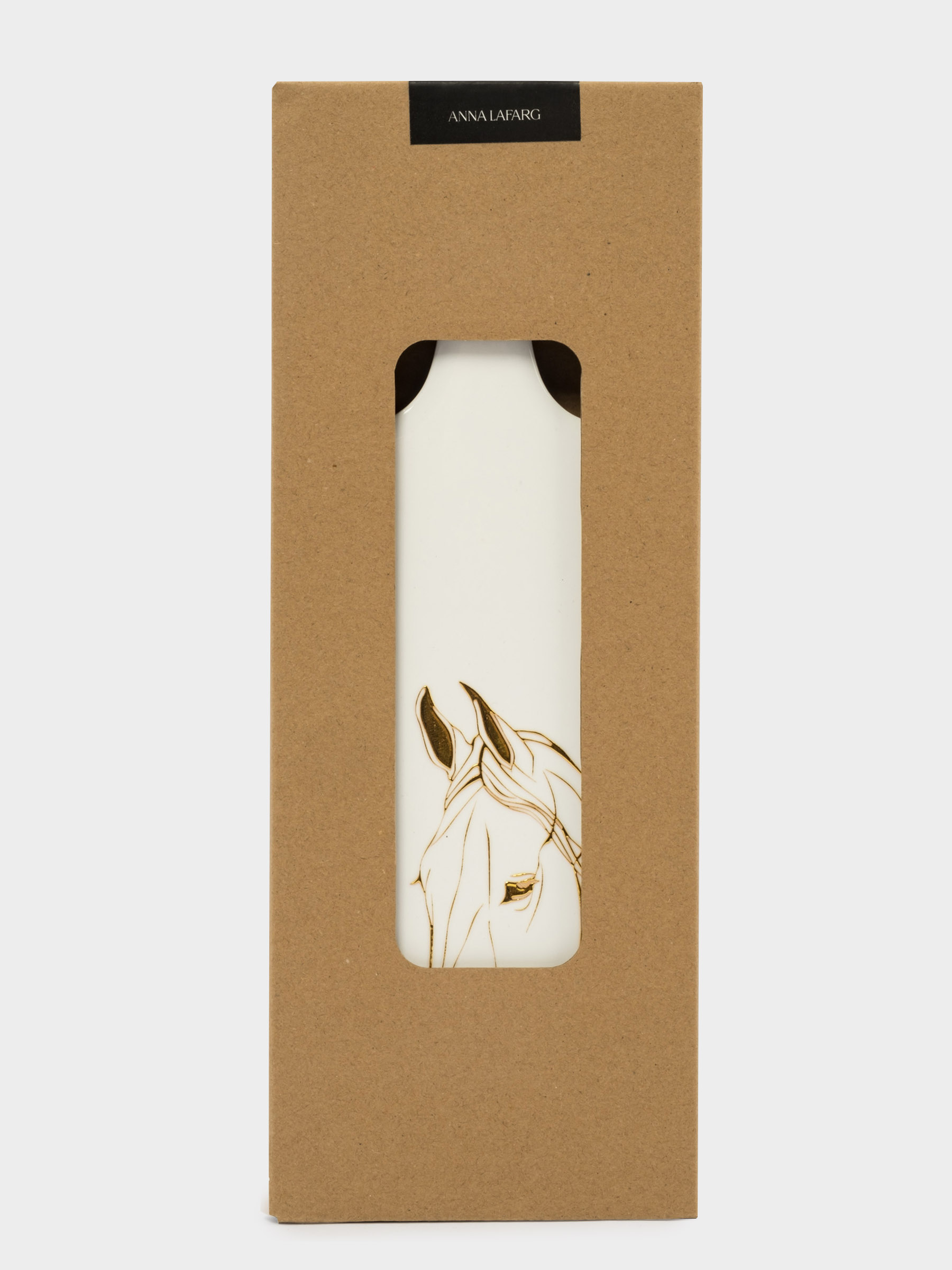 Подставка под горячее, 12х33 см, керамика/пробка, с ручкой, белая, Лошадь, Horse, image-5