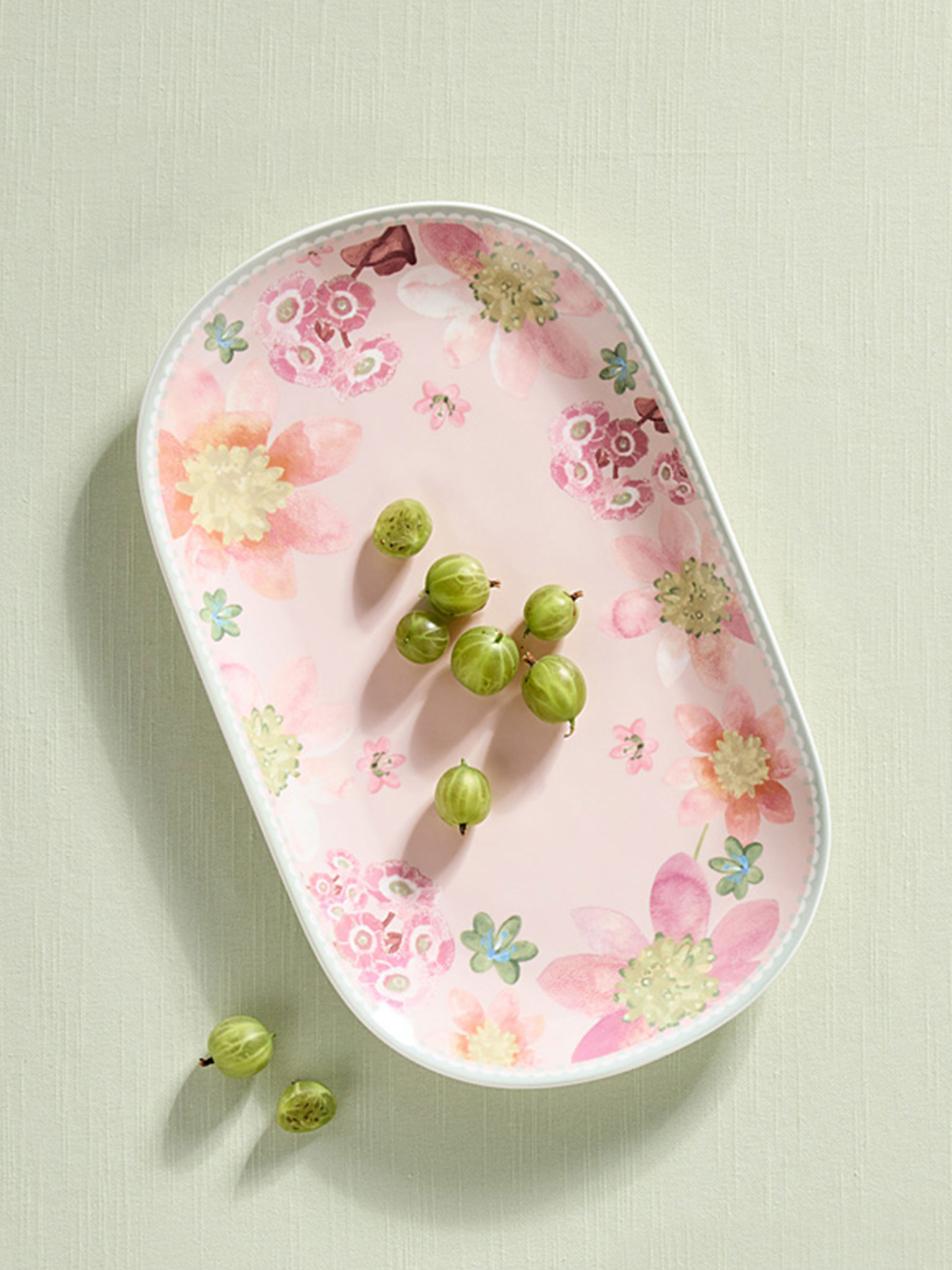 Блюдо, 37x23 см, овальное, розовое, Primula, image-3