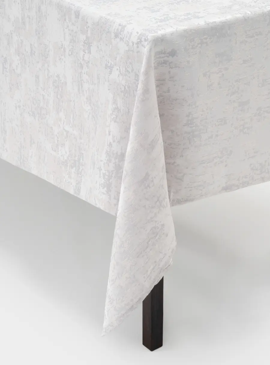 Скатерть, 160х160 см, жаккард, полиэстер, белая, Ornament, image-1