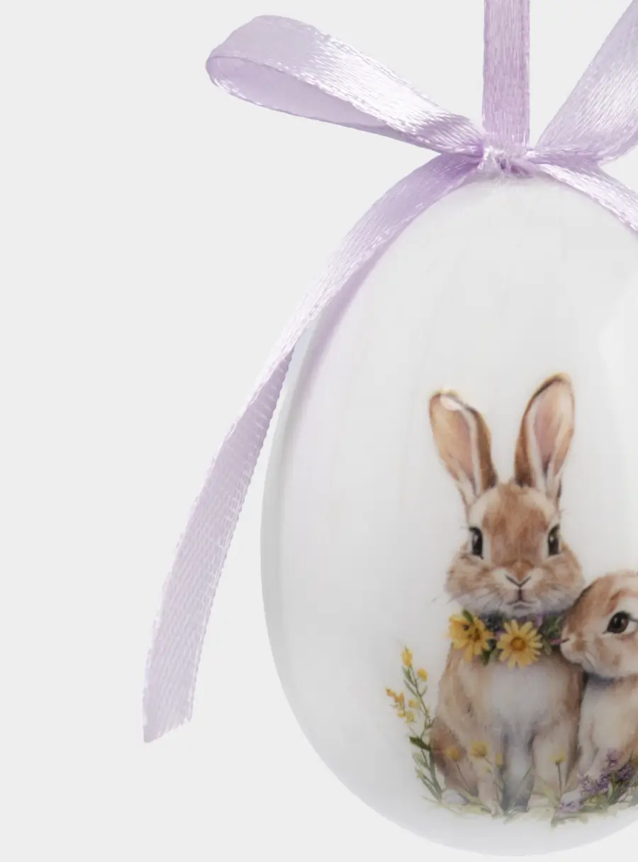 Подвеска, пасхальное яйцо, 6 см, пенопласт, Кролики, Interior Easter ,image-2