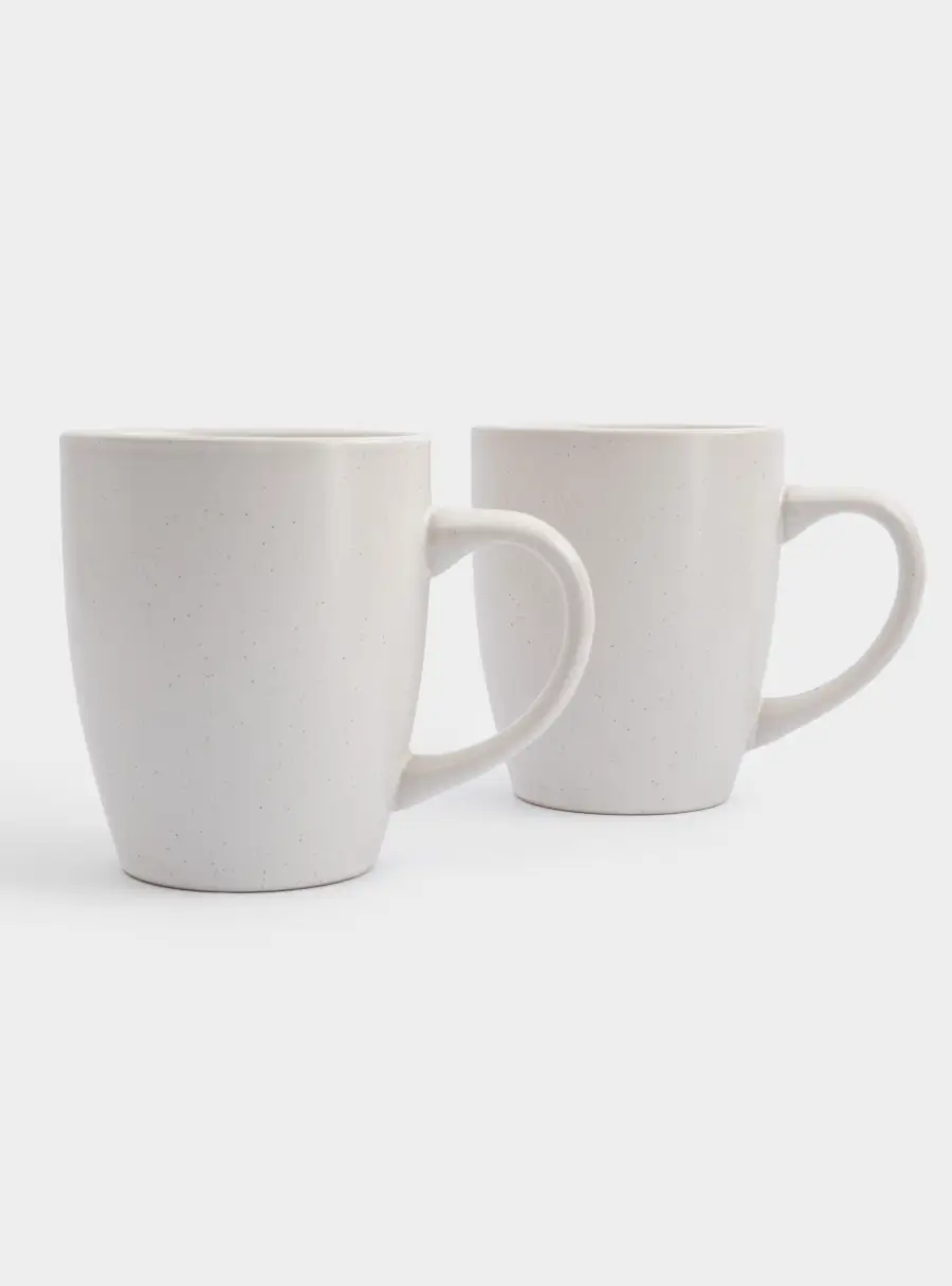Кружка, 370 мл, 2 шт, керамика, белая, в крапинку, Scanno ,image-1
