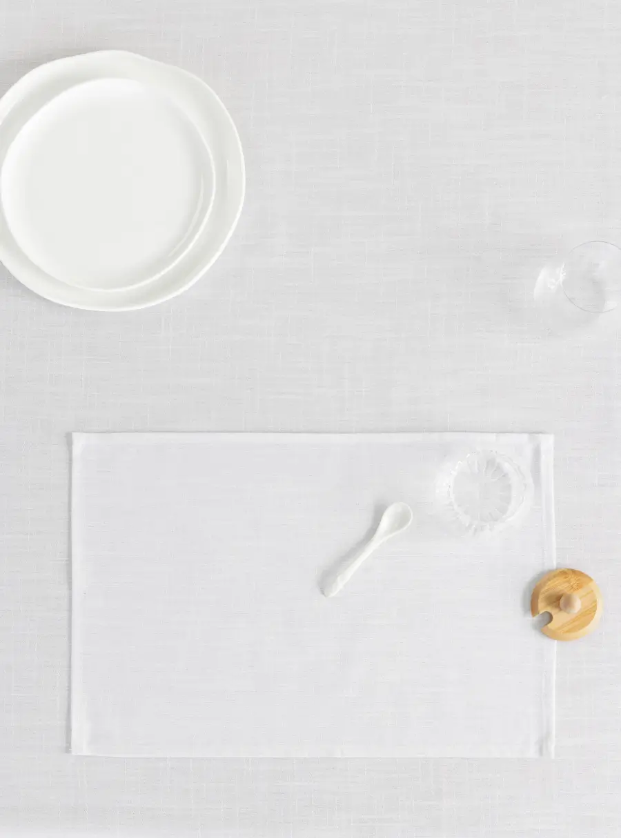 Салфетка под приборы, 30х45 см, прямоугольная, полиэстер, бело-серебристая, Floe ,image-1