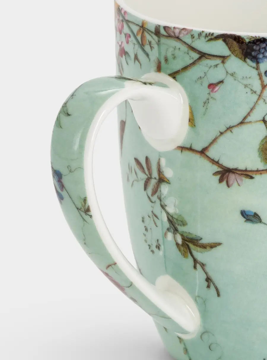 Кружка, 400 мл, фарфор F, голубая, Луговые цветы, William Kilburn ,image-2