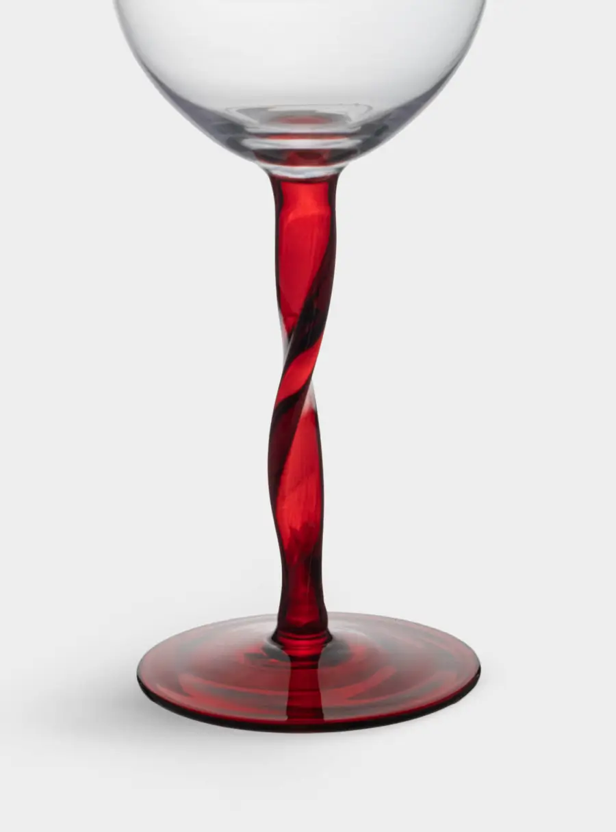 Бокал для вина, 540 мл, 2 шт, стекло, красная ножка, Villalago, image-5