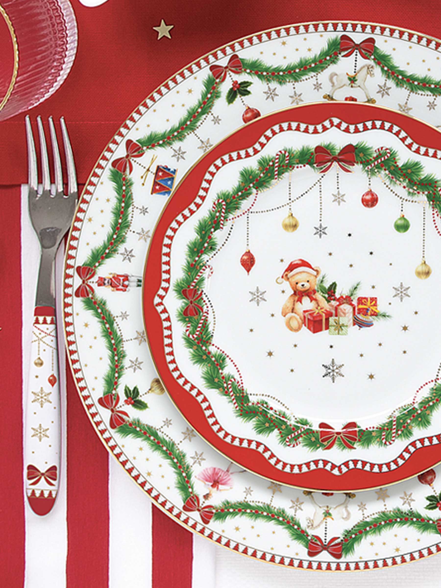 Тарелка десертная, 19 см, 4 шт, фарфор P, белая, Микс, Magie de Noel, image-7