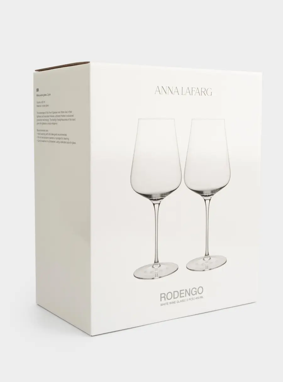 Бокал для белого вина, 450 мл, 2 шт, кристальное стекло, Rodengo, image-6