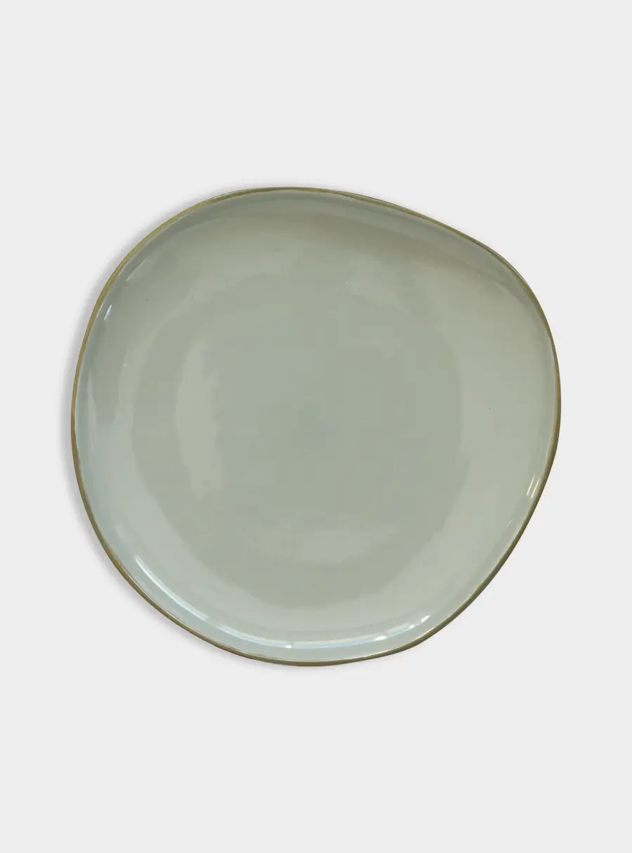 Тарелка закусочная, 22 см, зелёная, Organica