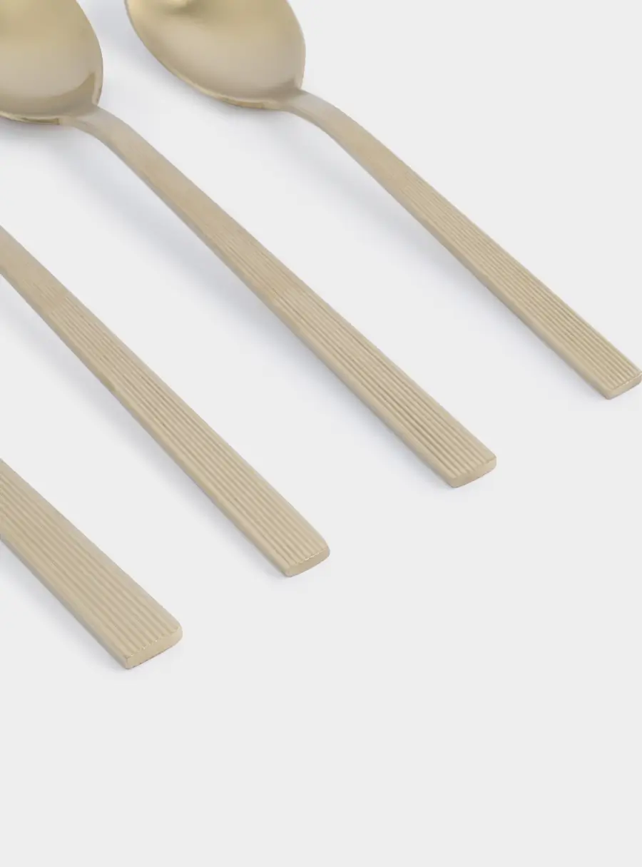 Столовые приборы, 6 персон, 24 предмета, сталь, золотистые, Beijing ,image-3