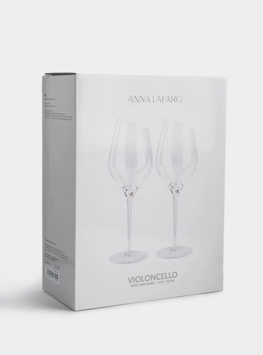 Бокал для белого вина, 460 мл, 2 шт, кристальное стекло, Violoncello, image-5