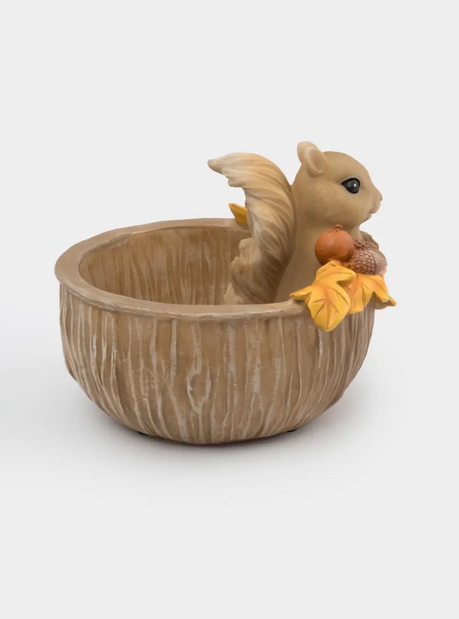 Конфетница, 17х14 см, полирезин, коричневая, Белка, Autumn forest, image-6