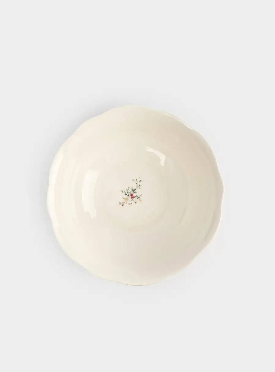 Салатник, 22х8 см, 1,9 л, фарфор N, белый, Цветы, Meadow, image-4