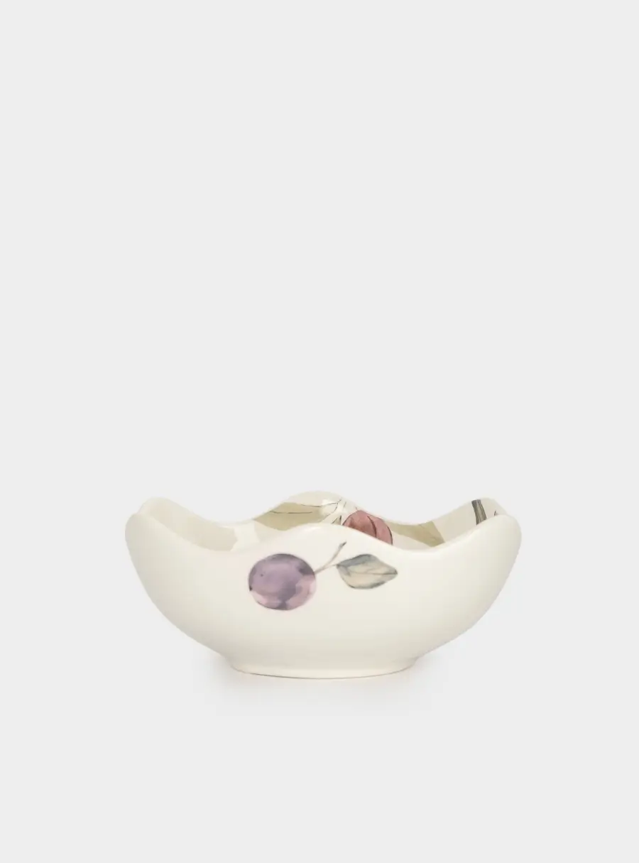 Салатник, 16х6 см, 450 мл, керамика, белый, Сливы, Plum Orchard ,image-0