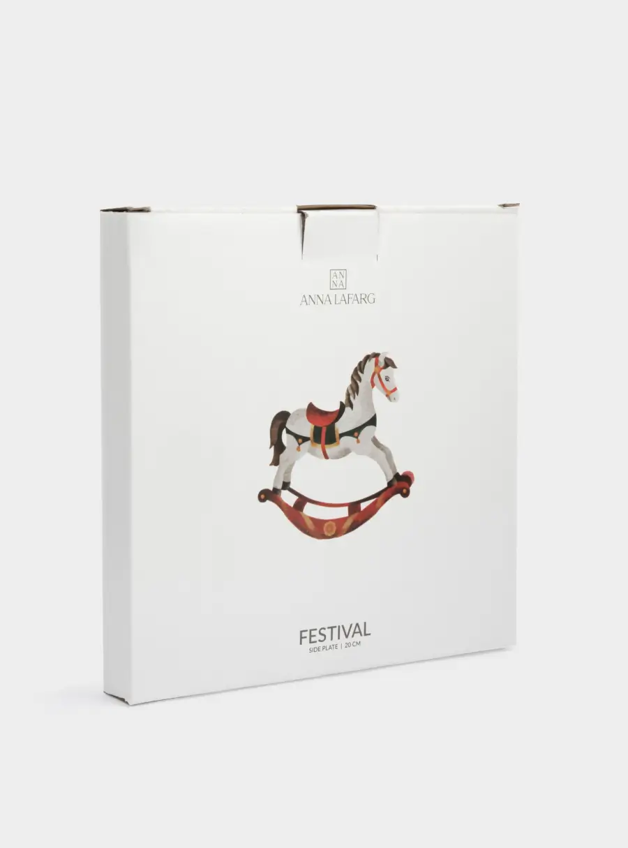 Тарелка закусочная, 20 см, керамика, зеленая, Лошадка, Festival, image-5