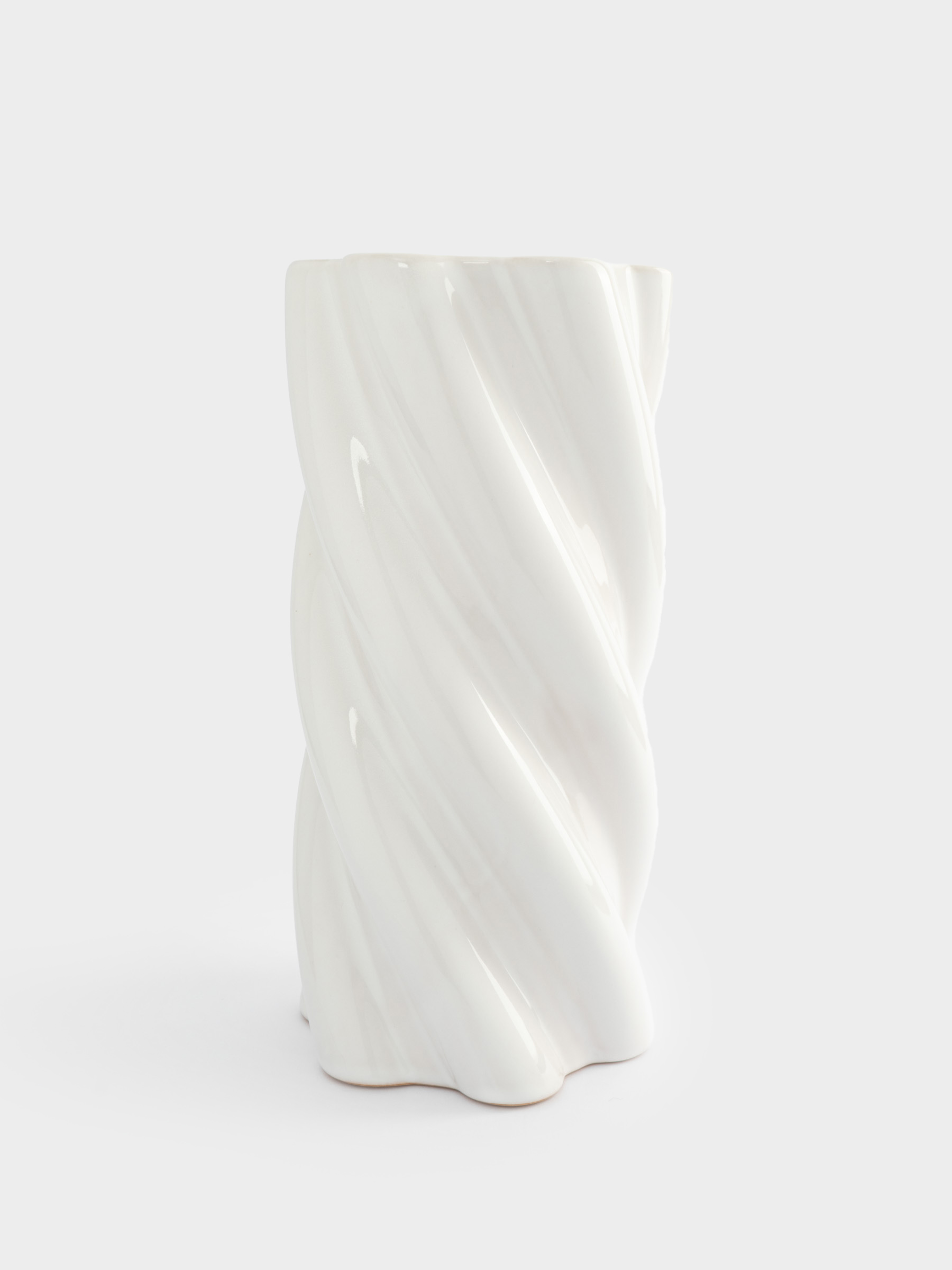 Ваза для цветов, 30 см, керамика, молочно-бежевая, Drapery, image-4