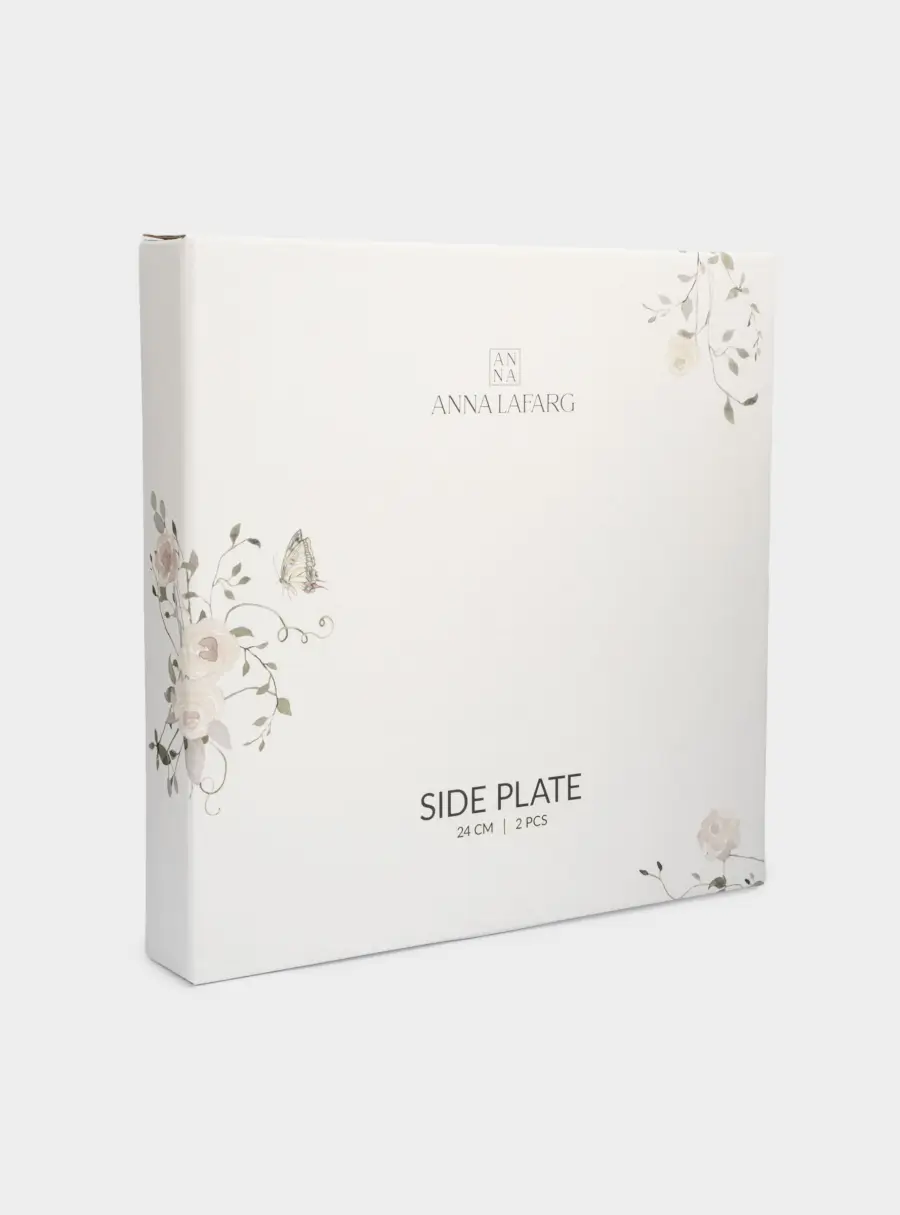 Тарелка закусочная, 24 см, 2 шт, фарфор N, бежевая, Бабочки, Butterfly garden, image-6