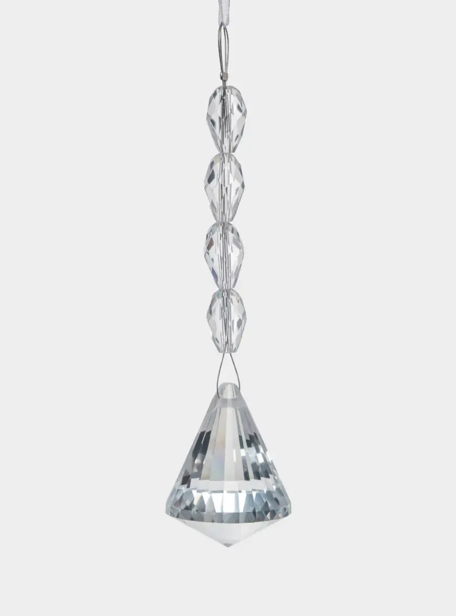 Игрушка елочная, 11 см, стекло, Бусы с кристаллом, Event, image-0