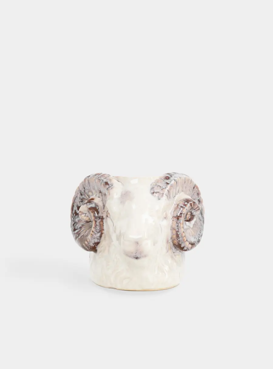 Кружка, 450 мл, фарфор P, молочно-коричневая, Баран, Sheep ,image-1
