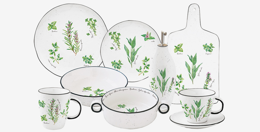 Поступление фарфоровой посуды Easy Life. Коллекции "Время отдыха", Herbarium