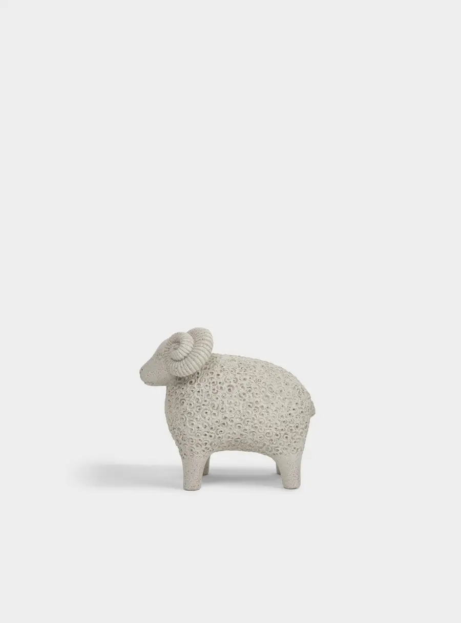 Статуэтка, 14 см, полирезин, белая, в крапинку, Барашек, Sheep ,image-2
