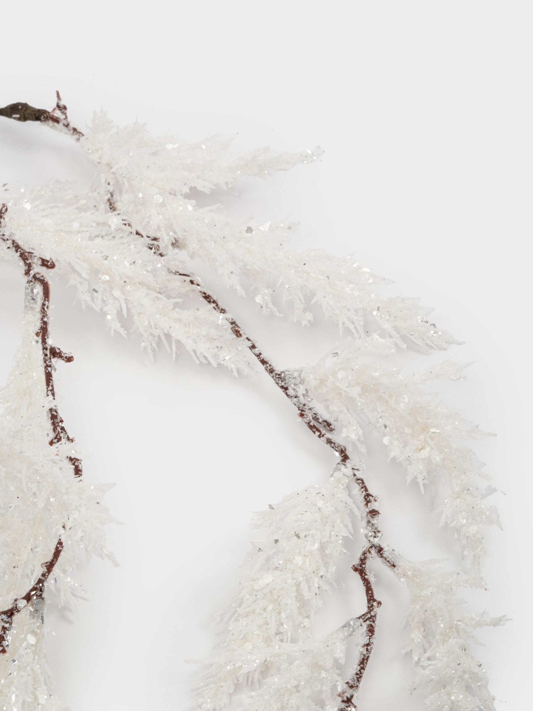 Ветка декоративная, 45 см, пластик/бумага, белая, Заснеженная ветка, Interior silver, image-2